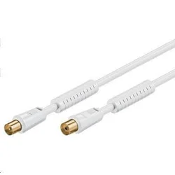 MicroConnect Koaksialni kabel M-F 10m, bel, 75 Ohm