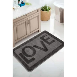 Lessentiel Maison Prostirka za kupatilo Love, 60x100 cm, Antracit