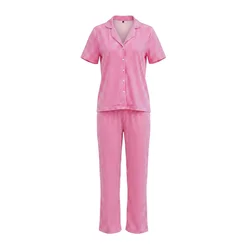 Trendyol ženski set pidžama Thmaw27Pt00141, roze-prugasta