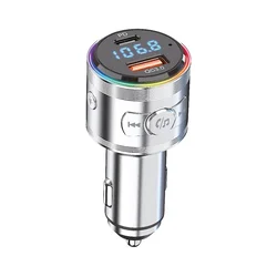 Winner Group - Auto punjač sa FM predajnikom i handsfree funkcijom, 20 W, srebrne boje