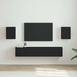TV zidni ormar 2 pcs Crna 30 x 31 x 40 cm Konstruirano drvo