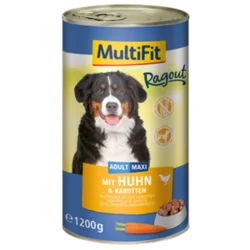 MultiFit DOG Ragout Adult piletina,šargarepa 1200g konzerve multipak 6 komada