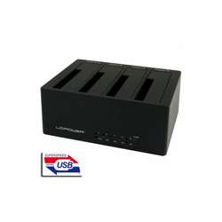 LC POWER HDD D. Station 4-bay LC-DOCK-U3-4B 4xSSD/HDD, Black, USB 3.0/eSATA