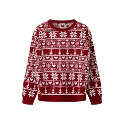 NAME IT Pulover NKNRISMAS rdeča/bela