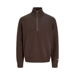 JACK & JONES Pulover JORNORREBRO temno rjava