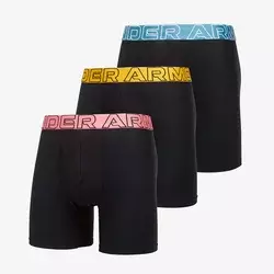 Bokserji Under Armour Performance Tech Solid 6in 3-Pack Black XXXL