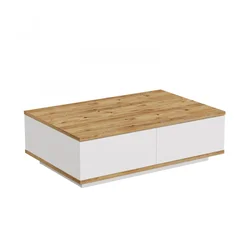 Hanah Home FR14 AW Klub sto, 90x28.6x60cm, Krem-beli