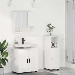 Set namještaja za kupaonicu Zidne 3 pcs Visoki sjaj bijela