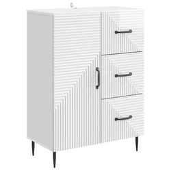 Kreveta s ladicama Bijela visokog sjaja 66 x 34,5 x 89,5 cm