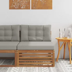Vanjska srednja sofa Čvrsto drvo akacije Prirodna