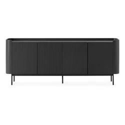 Črna komoda 200x80x40 cm Willa – MOME