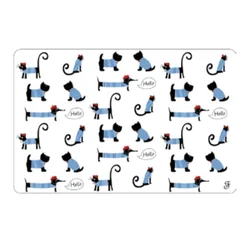 Ferribiella Podmetač za hranu i vodu Hello Dogs Cats, 43x28cm