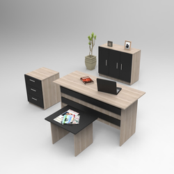 Hanah Home Kancelarijski set Hrast-Crni