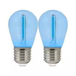 Komplet 2x LED sijalice PARTY E27/0,3W/36V plava
