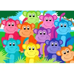 Enjoy - Puzzle Mavrične opice - 1 000 kosov
