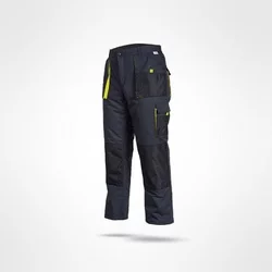 Sara Workwear Delovne hlače KING grafitno-rumene LS (48)