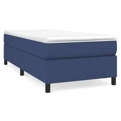 Okvir za krevet s oprugom plava 90x200cm od tkanine