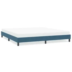 shumee vidaXL Posteljni okvir brez vzmetnice temno moder 200x220 cm žamet