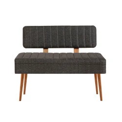 Hanah Home Trpezarijska klupa Vina 1053 110x85x36cm Bež-Antracit