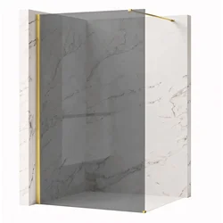 Stena za prhanje Rea Flexi Grey/Gold 110
