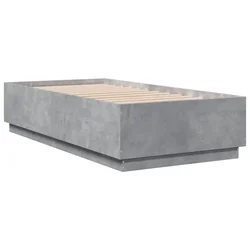 Vidaxl Posteljni okvir betonsko siv 90x190 cm inženirski les