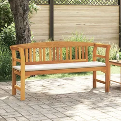 Klupa s ružama Prirodna 157 x 46 x 82,5 cm Čvrsto drvo akacije