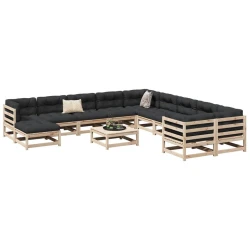 12-dijelna vrtna sofa od masivne borovine