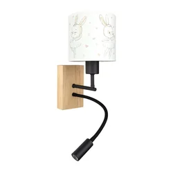 Brilagi - LED fleksibilna lampa BOBO WOOD 1xE27/25W/230V + LED/3W hrast/crna/bela/kraljevska
