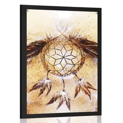 Plakat indijanski lovilec sanj - 30x45 black