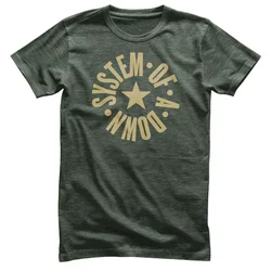 System of a Down Circle Star Logo Olive Heather L Majica