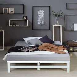 Homestyle4U Posteljni okvir, 140x200 cm, bela