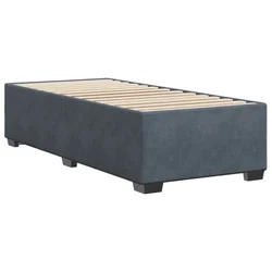 Vidaxl Posteljni okvir brez vzmetnice temno siv 90x190 cm žamet