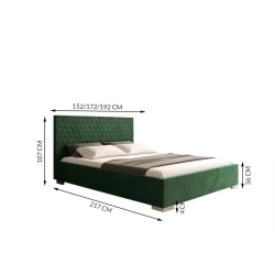 Furnitura OBLAZINJENA POSTELJA CREATINA Z DVIŽNIM MEHANIZMOM -Caldo 15-120x200
