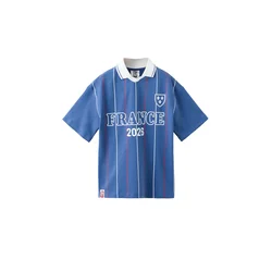 MANGO KIDS Majica FIFAFRA modra / češnjevo rdeča / bela