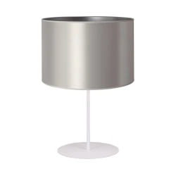 Duolla - Stona lampa CANNES 1xE14/15W/230V prečnik 20 cm srebrna/bela