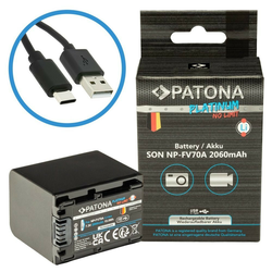 PATONA - Akumulatorska baterija za Sony NP-FV70A 2060 mAh Li-Ion Platinum USB-C punjenje