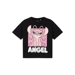 NAME IT Majica NKFNyri Stitch roza/pitaja/črna/bela