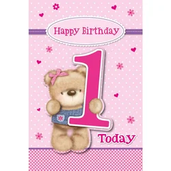 Viter čestitka 1st bday girl xl 6669-C