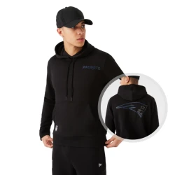 New England Patriots New Era Outline Logo Graphite pulover sa kapuljačom