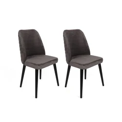 Hanah Home Set stolica Tutku-301 V2, 62x75x51.5 cm, 2 komada, Tamnosive