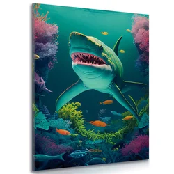 Slika nadrealističen morski pes - 30x40
