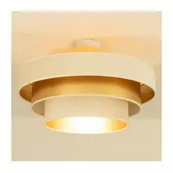 Plafonski luster WENTA 1xE27/60W/230V, prečnik 50 cm, bež/zlatna