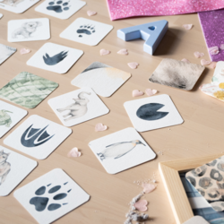 Its a moms world Set Edukativnih kartica za decu Divlje životinje, otisci i šare