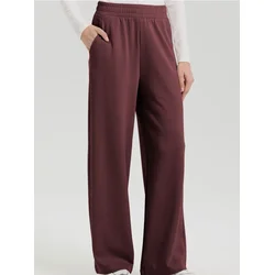 Sinsay - Pantalone sa širokim nogavicama - burgundy