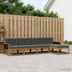 Set vanjskih sofa 5 pcs Prirodna i antracit