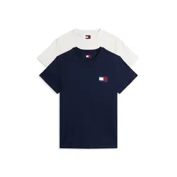Tommy Jeans Majica nočno modra/rdeča/bela