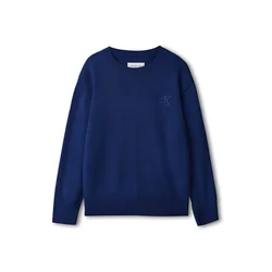 Calvin Klein Jeans Pulover temno modra