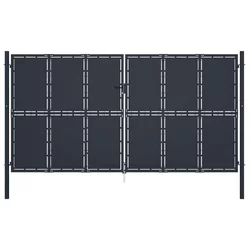 Vrtna vrata Čelik 400x200 cm Antracit