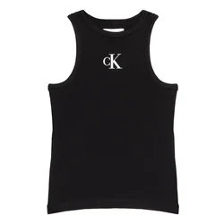 Calvin Klein Jeans Top  črna / bela