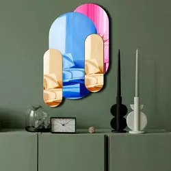 Wallity Ogledalo Ozgl512, 34x53 cm, Šareno